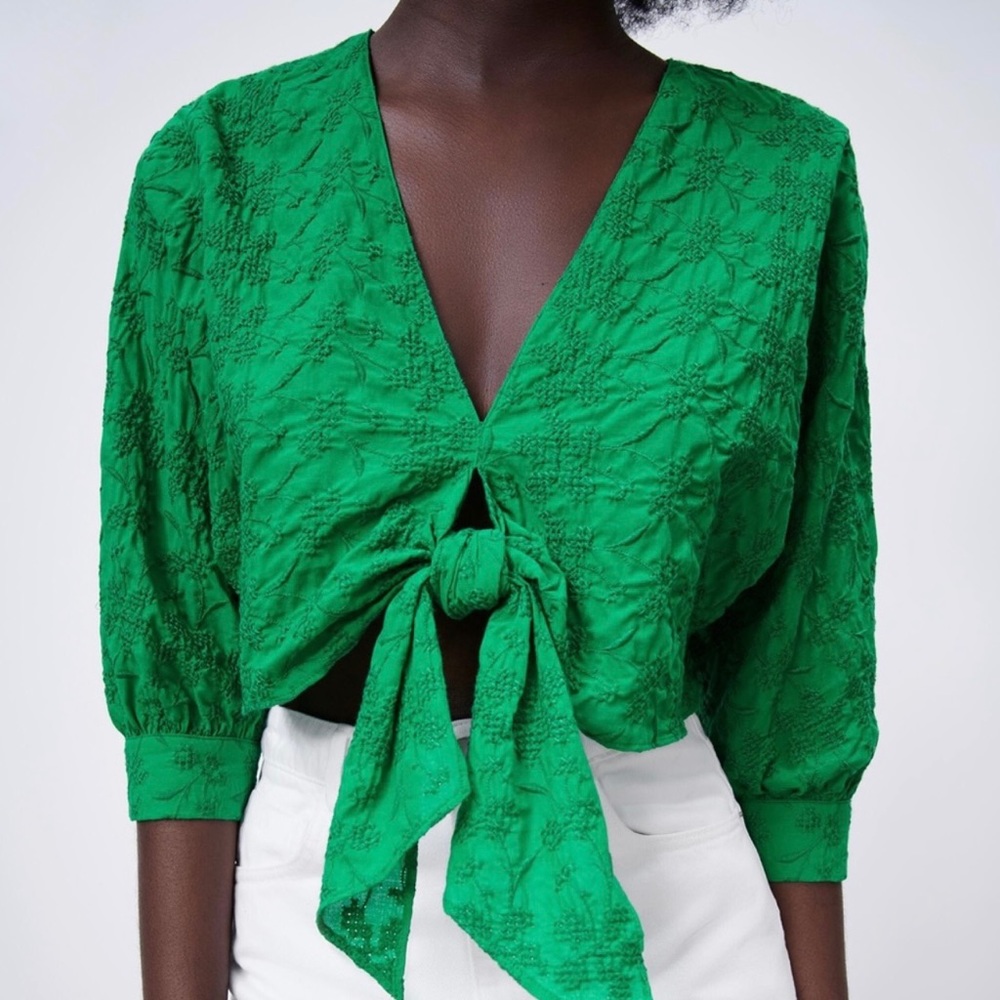 NWT Zara Embroidered Top